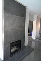 concrete fire place